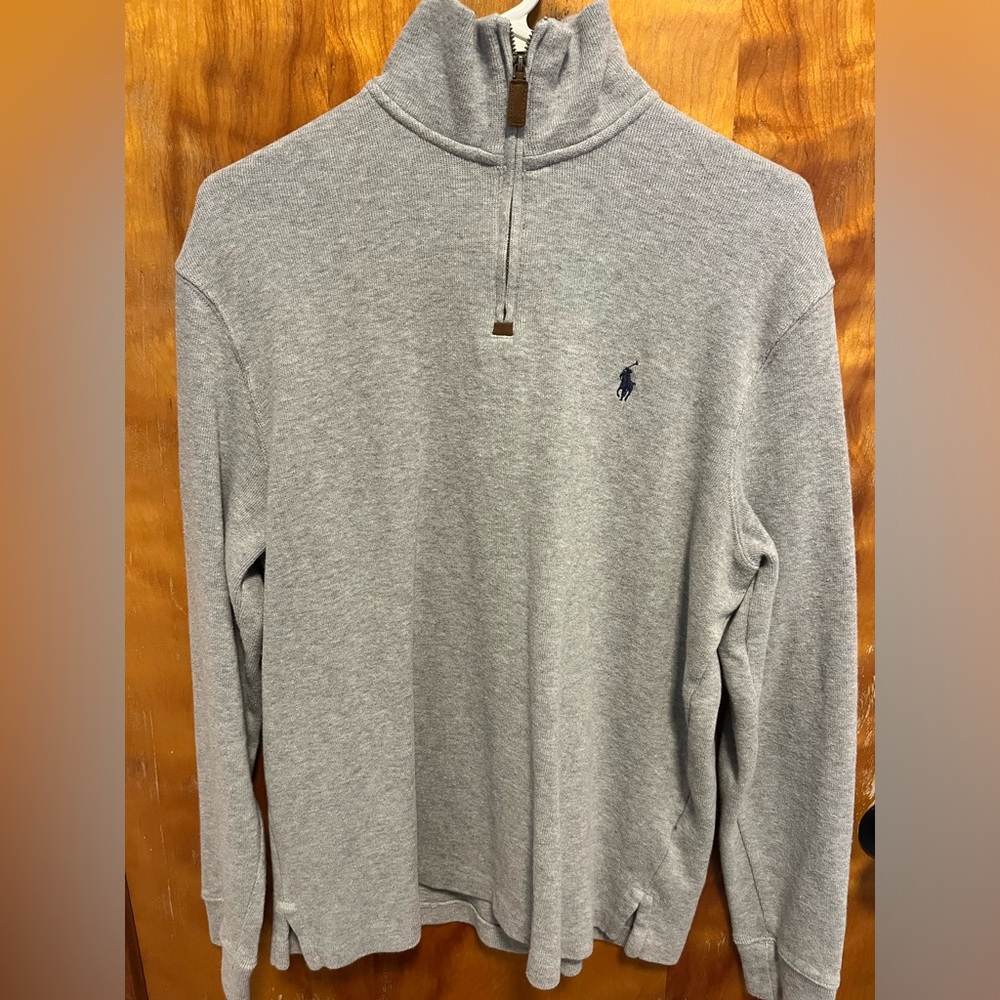 Ralph Lauren Gray 1/4 Zip-Up Sweater